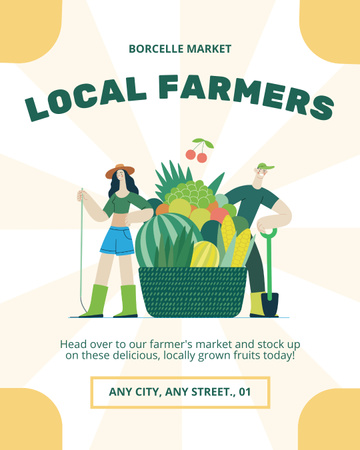 Platilla de diseño Local Farmers Offer Organic Food Instagram Post Vertical