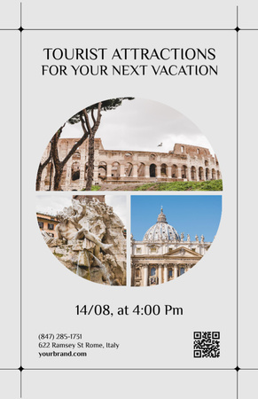 Tour to Italy Invitation 5.5x8.5in Šablona návrhu