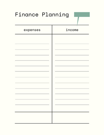 Platilla de diseño Finance Planning Balance Tracker Notepad 107x139mm