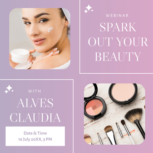 Collage with Skin Care Webinar Proposal Instagram Design Template