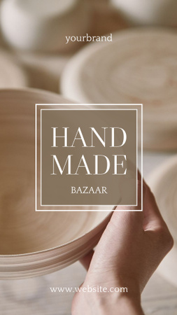Modèle de visuel Invitation au bazar fait à la main - Instagram Story