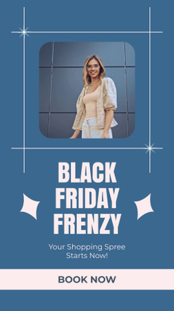 Designvorlage Black Friday Fashion Frenzy für Instagram Video Story