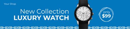 Ontwerpsjabloon van Ebay Store Billboard van Nieuwe collectie luxe horloges