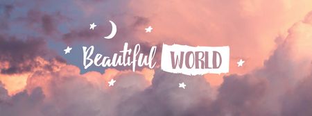 Template di design Astrological Inspiration with Pink Clouds Facebook cover