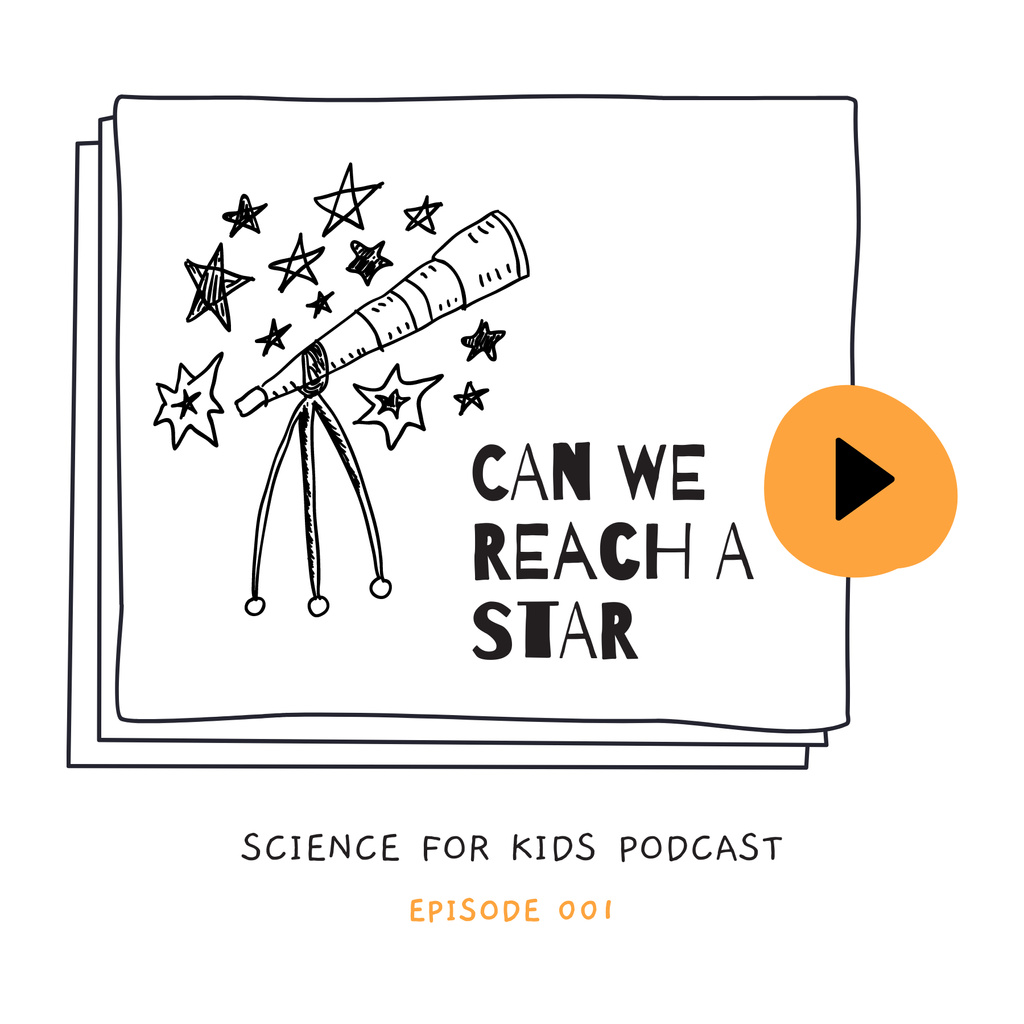 Scientific Podcast For Kids Podcast Cover Tasarım Şablonu