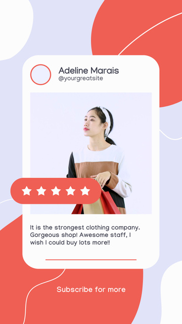 Customer Appreciating Staff And Shop Instagram Video Story Design Template