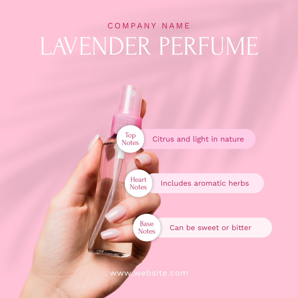 Lavender Perfume Promo Instagram Šablona návrhu