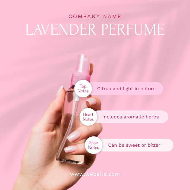 Lavender Perfume Promo Instagram Tasarım Şablonu