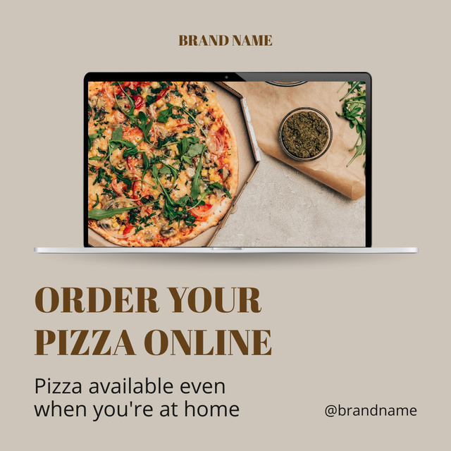 Modèle de visuel Delicious Pizza Order Offer - Instagram