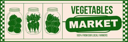 рынок свежих овощей Twitter – шаблон для дизайна