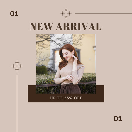 New Collection Sale with Stylish Woman Instagram Design Template