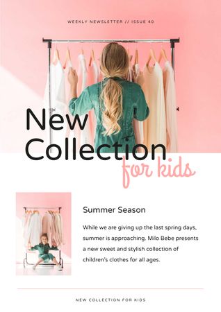 Kids Fashion collection review Newsletter tervezősablon