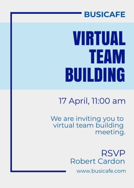 Platilla de diseño Announcement to Virtual Teambuilding Meeting Invitation