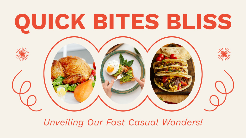 Ontwerpsjabloon van Youtube Thumbnail van Offer of Tasty Fast Casual Food Picks