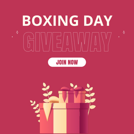 Boxing Day Giveaway Offer Animated Post Design Template