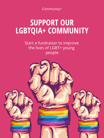 LGBT Community Support Motivation Poster US Design Template