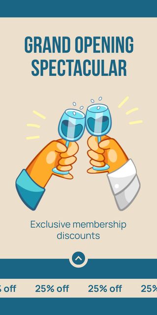 Spectacular Grand Opening With Special Membership Discount Graphic – шаблон для дизайну