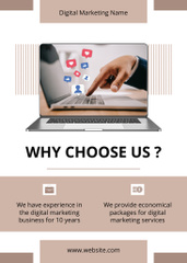 Marketing Agency Service Offering with Laptop