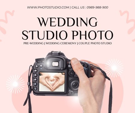 Esküvői fotóstúdió ajánlat Facebook tervezősablon
