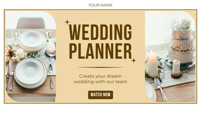 Wedding Planning Agency Offer Youtube Thumbnail Modelo de Design