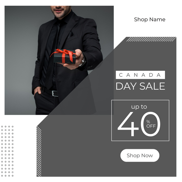 Lively Canada Day Sale Event Notification Instagram Design Template