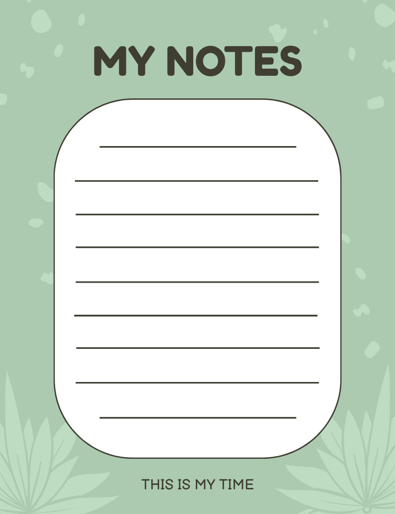 Bespoke Daily Planner in Green Notepad 107x139mm Design Template