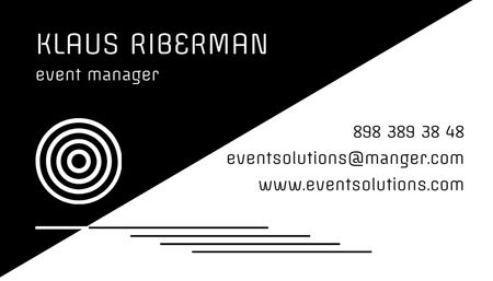 Event Planner Contact Information Business Card US Design Template