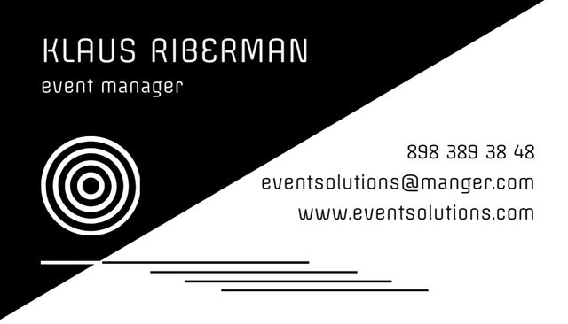 Event Planner Contact Information Business Card USデザインテンプレート