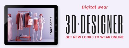 New Mobile App Announcement on White Facebook Video cover Design Template