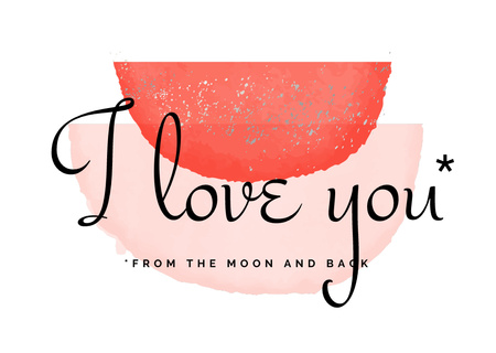 Cute Romantic Love Phrase Card Design Template