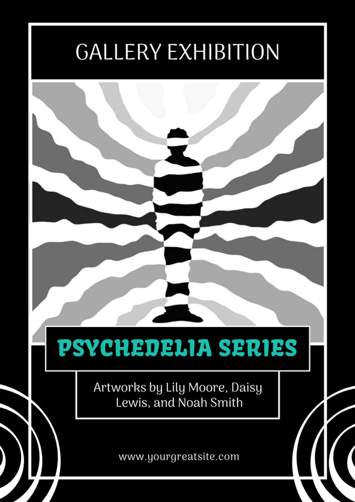 Psychedelic Art Series Poster A3 Design Template