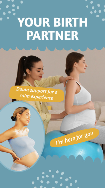 Supportive Doula Service Offer Instagram Video Story Πρότυπο σχεδίασης