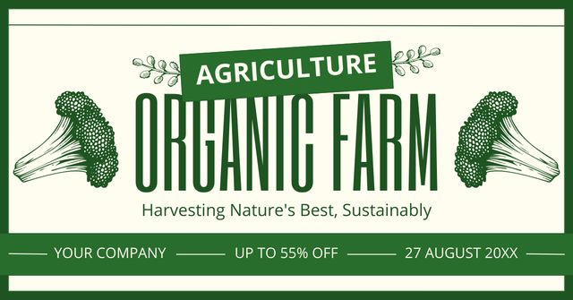 Selling Farm Harvest at Discount Facebook AD Design Template