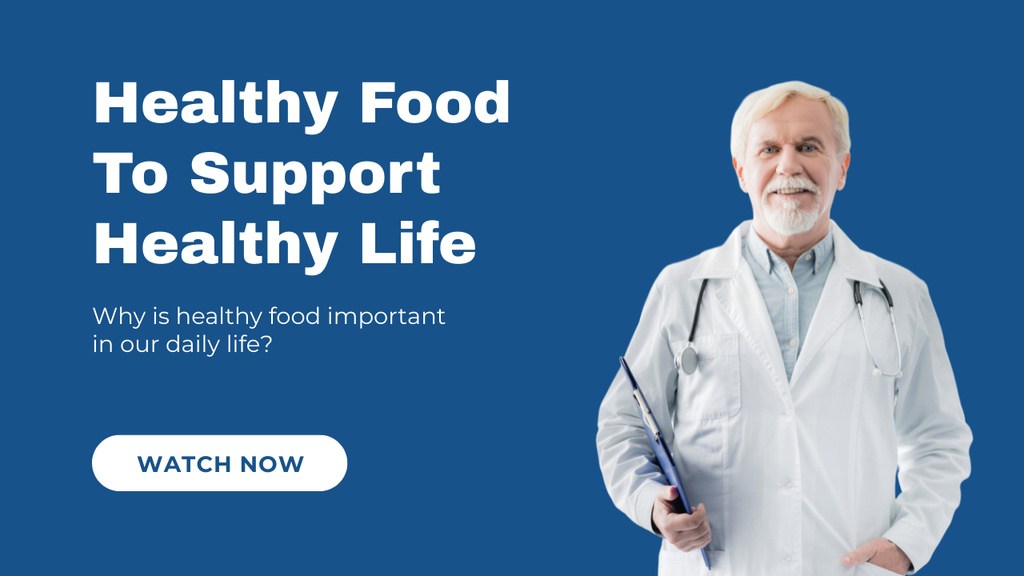 Blog Promotion about Healthy Food Youtube Thumbnail Design Template