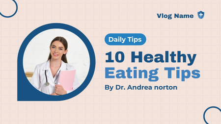 Ad of Healthy Eating Tips Youtube Thumbnail Design Template