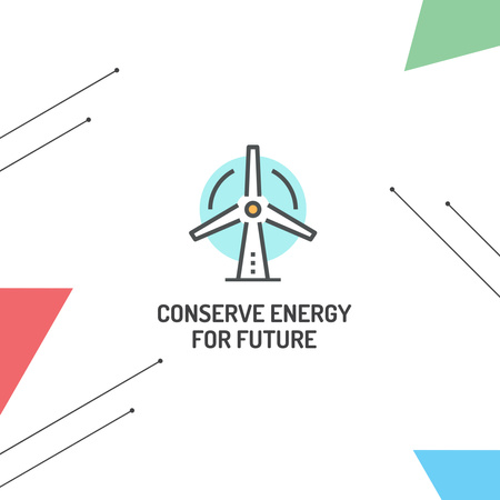 Wind Energy Using Promo Instagram Design Template