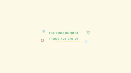 Eco-Consciousness Concept with Geometric Color Shapes Youtube Design Template