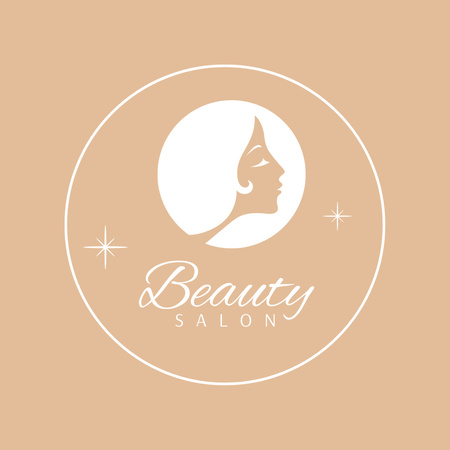 Promoção de serviços de salão de beleza com estrelas Animated Logo Modelo de Design