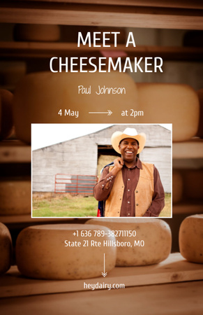 Platilla de diseño Cheese Tasting Announcement Invitation 5.5x8.5in