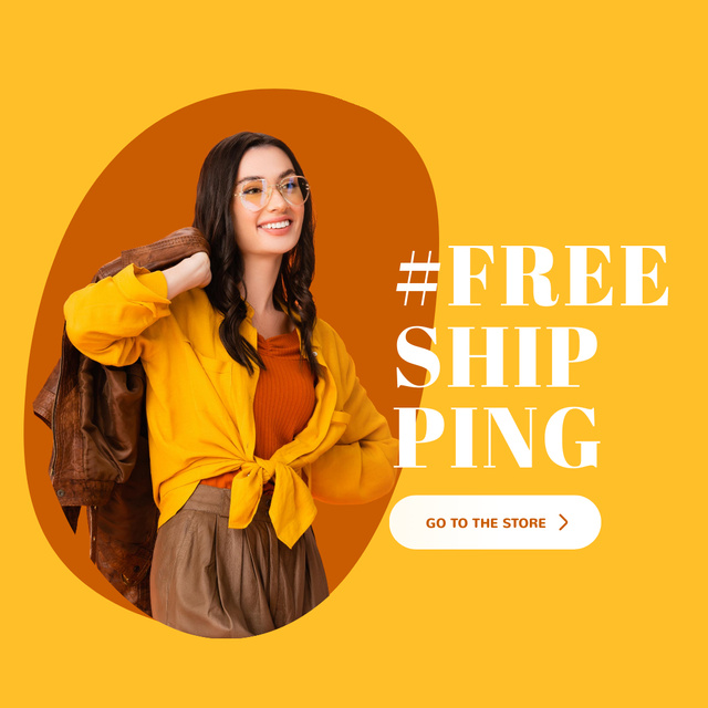 Template di design Fashion Ad with Stylish Young Girl Instagram
