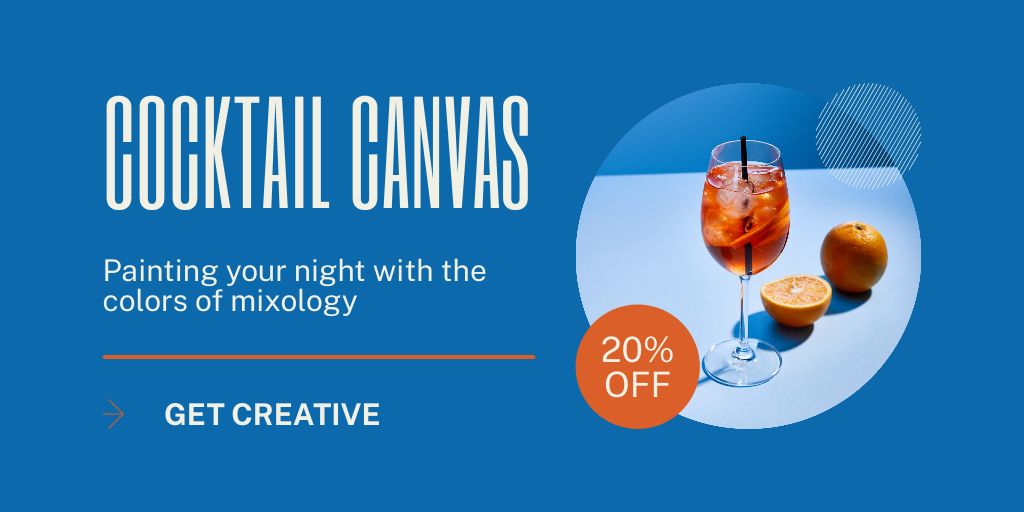 Creative Cocktails with Nice Discount Twitter Πρότυπο σχεδίασης