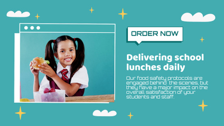 Offer of School Lunches Daily Delivery Full HD video Design Template