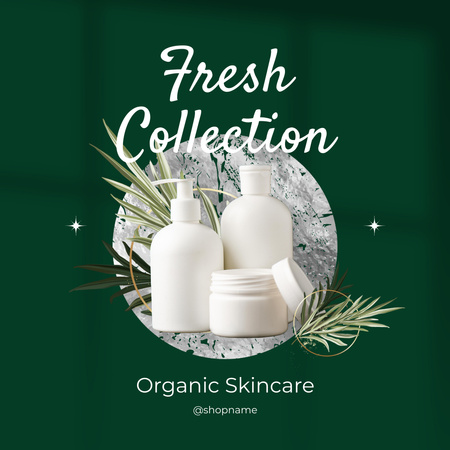 Offer Fresh Collection Organic Skin Care Instagram AD Design Template