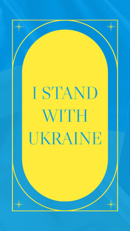 Designvorlage ich stehe zur ukraine für Instagram Story