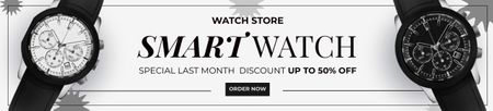 Ad of Smart Watch Ebay Store Billboard Design Template