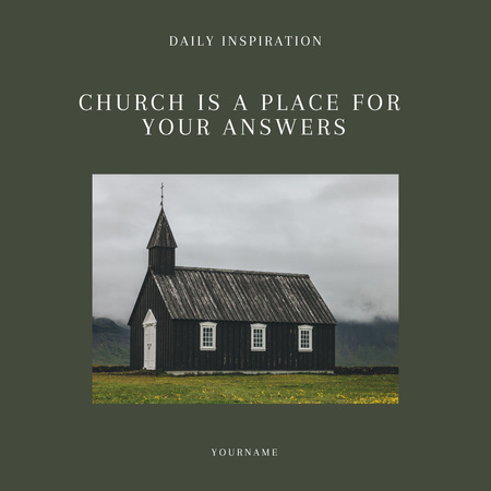 Phrase about Church Instagram Design Template