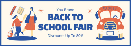 Platilla de diseño School Fair Announcement with Discount on All Items Tumblr