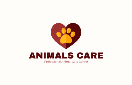 Animal Care Center Business Card 85x55mm Design Template