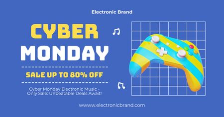 Siber Pazartesi Elektronik Müzik Aksesuarları Satışı Facebook AD Tasarım Şablonu