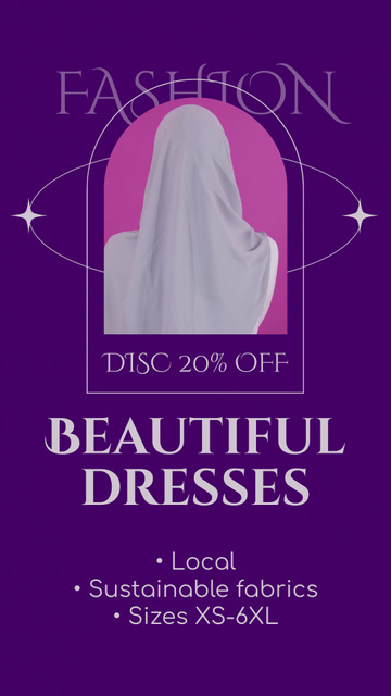 Dresses With Discount And Full Range Of Sizes Instagram Video Story Modelo de Design